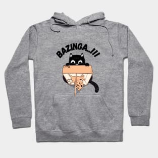 Black Cat Bazinga mouse Hoodie